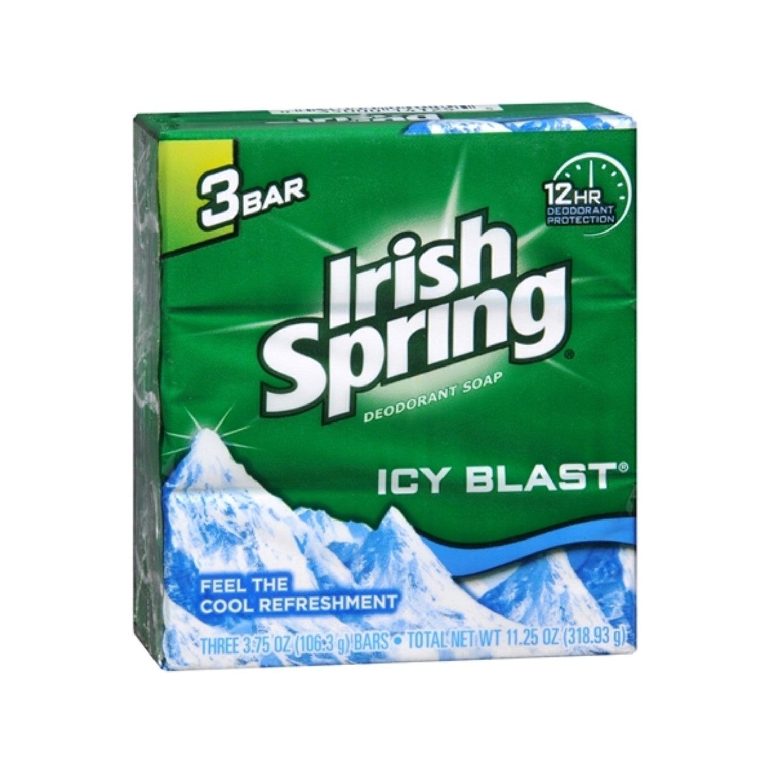 Buy now Irish Spring Deodorant Bar Soap, Icy Blast, 3.75 oz bars, 3 ea (Pack of 2) at indiglob india