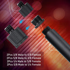 Buy now 8 Pieces Mic Stand Adapter 5/8 Female to 3/8 Male and 3/8 Female to 5/8 Male, 5/8 Female to 1/4 Male and 1/4 Female to 5/8 Male Screw Thread Adapter Mic Thread Adapter Set for Microphone (Black) at indiglob india