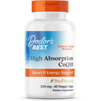 Buy now Doctors Best High Absorption CoQ10, Heart & Energy Support*, USP Verified, Naturally Fermented CoQ10, Non-GMO, Gluten Free, Soy Free, Vegan 60 Veggie Caps at indiglob india