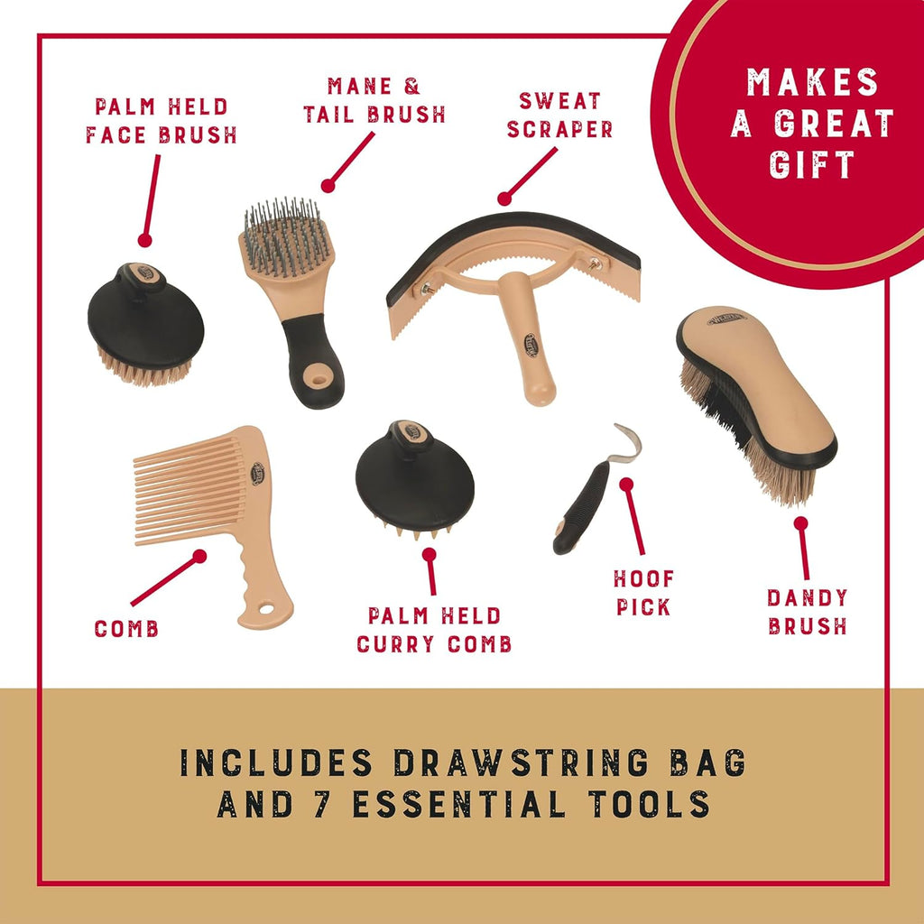 Buy now Weaver Leather Grooming Kit, Black/Beige, 65-2055-BK at indiglob india