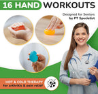 Healthy Seniors Hand Therapy Squeeze Balls for Arthritis & Carpal Tunnel
