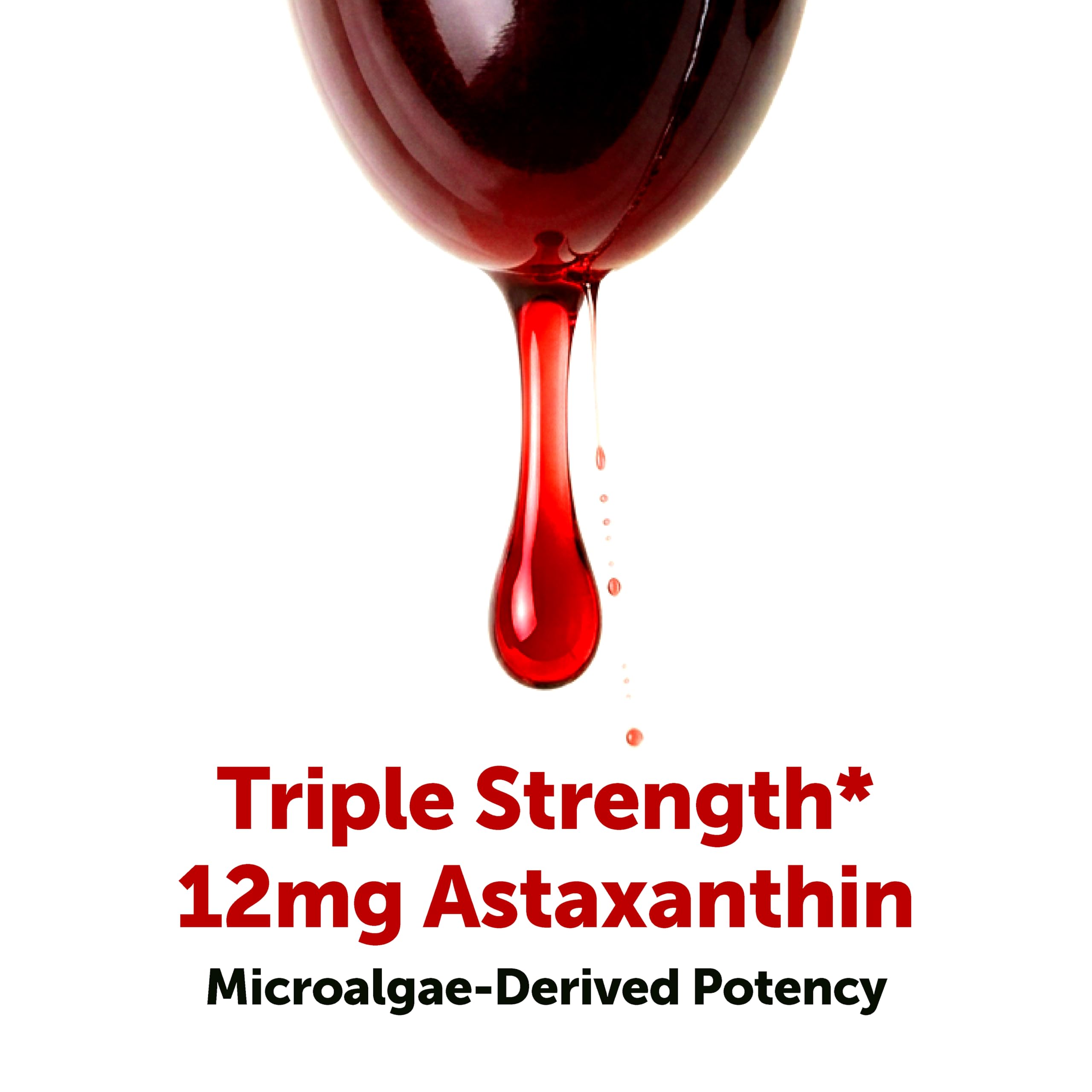 Micro Ingredients Astaxanthin 12mg Per Serving with MCT Oil, 45 Softgels | Natural Microalgae Sourced Astaxanthin Supplement. Easy-to-Swallow Softgels. Non-GMO, Gluten Free, Soy Free.