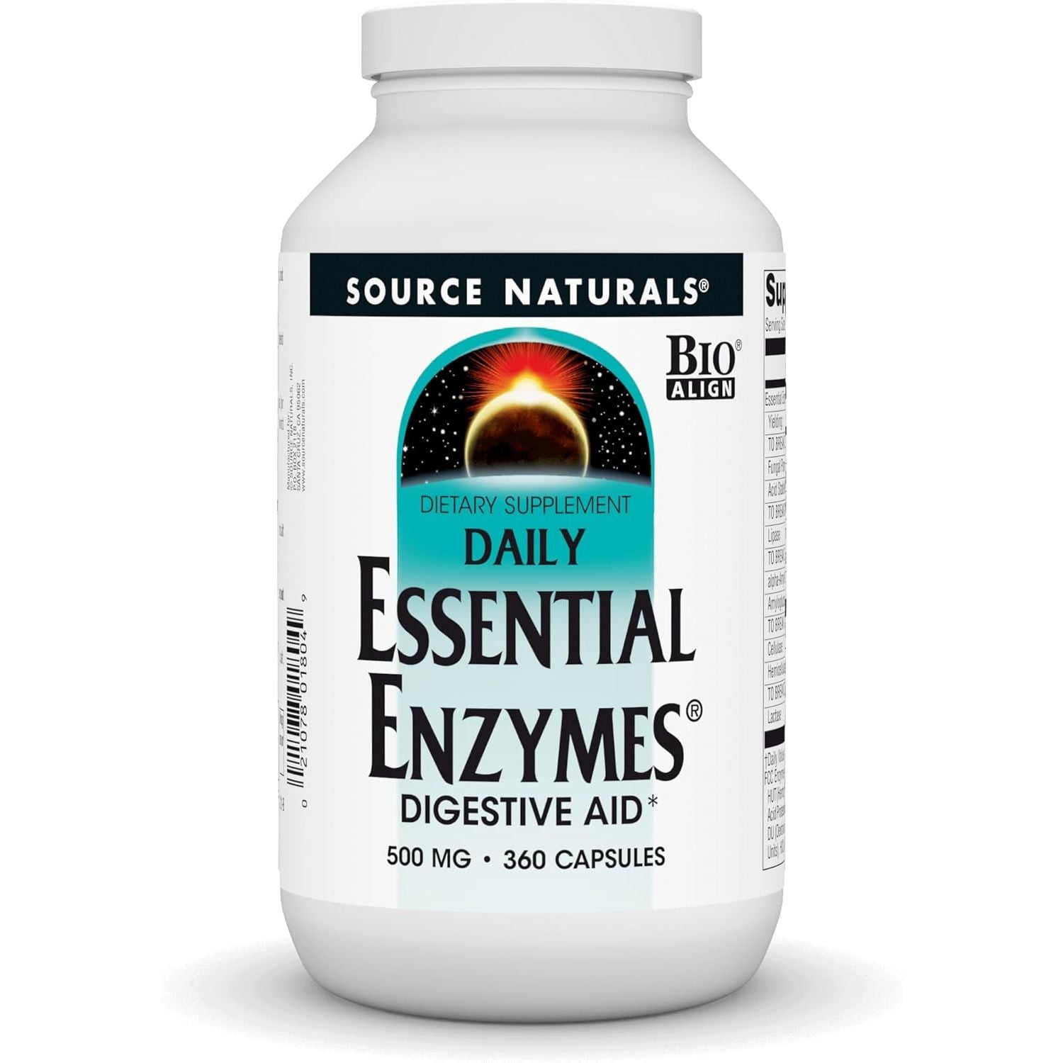 Buy now Source Naturals Essential Enzymes 500mg Bio-Aligned Multiple Enzyme Supplement Herbal Defense for Digestion, Gas, Constipation & Bloating Relief - Supports Immune System - 240 Capsules 360 Count (Pack of 1) at indiglob india