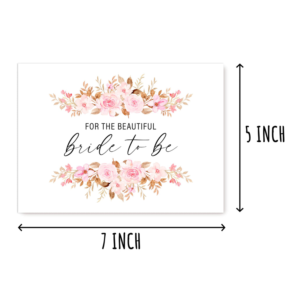 For The Beautiful Bride To Be Card - Bride Card - Floral Card - Bridal Shower card - Happy Wedding Card - Congrats Wedding Card - Card For Her