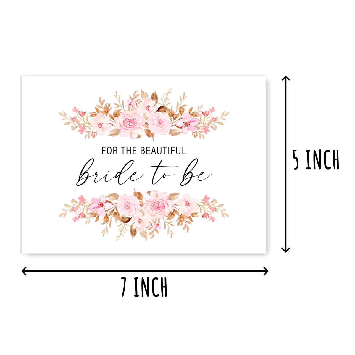 For The Beautiful Bride To Be Card - Bride Card - Floral Card - Bridal Shower card - Happy Wedding Card - Congrats Wedding Card - Card For Her