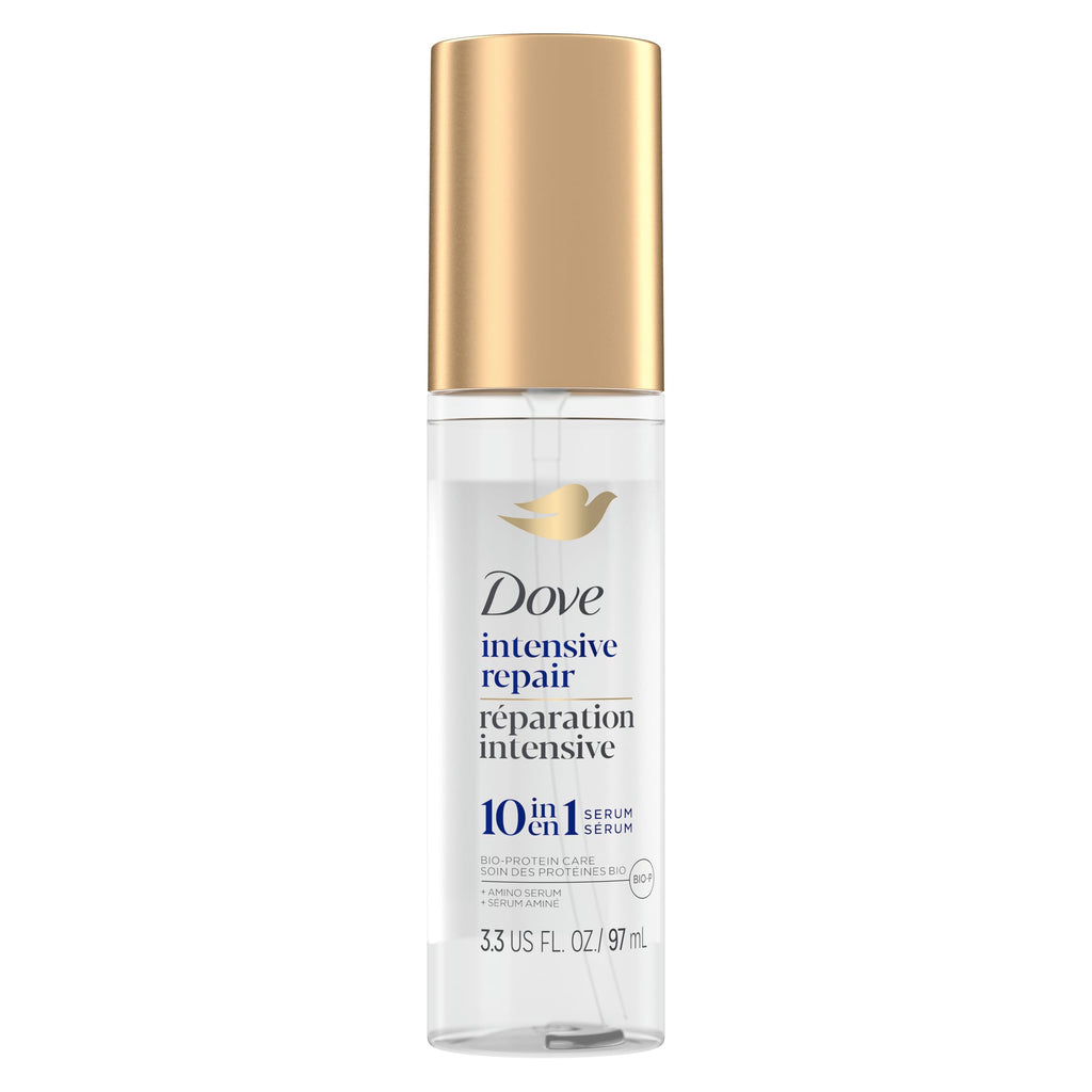 Dove Intensive Repair Serum for Damaged Hair with Amino Serum 3.3oz | Hair treatment provides 72H damage protection, 48H enhanced gloss and 72H smoothness for shinier, healthier-looking hair