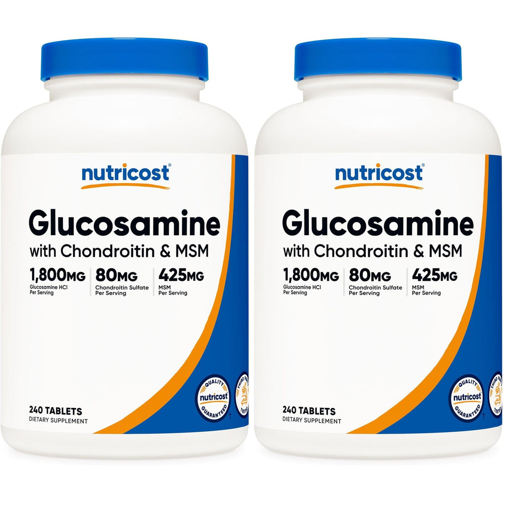 Nutricost Glucosamine 1800mg with Chondroitin & MSM, 240 Tablets, GMO-Free | 120 Servings, Gluten Free