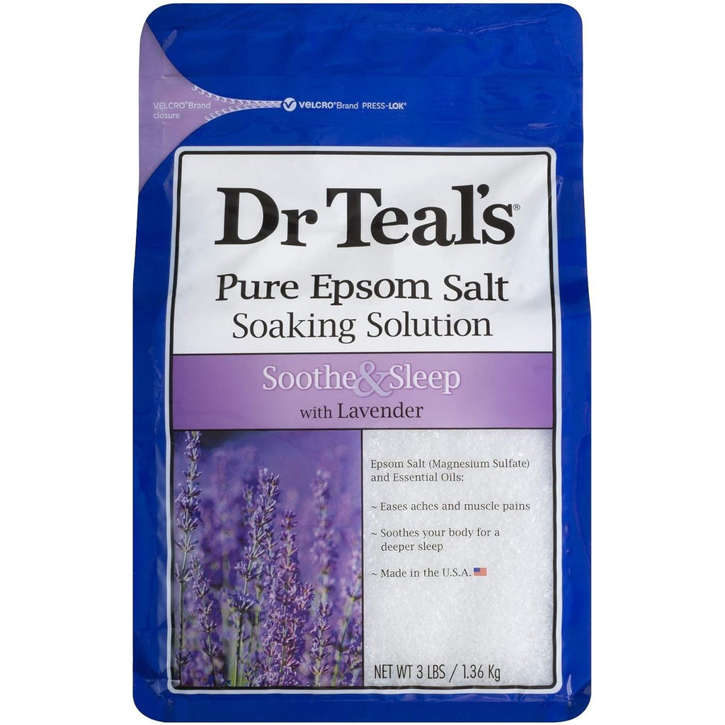 Buy now Dr Teal's Epsom Salt Bath Soaking Solution, Eucalyptus and Lavender, 2 Count, 3lb Bags - 6lbs Total at indiglob india