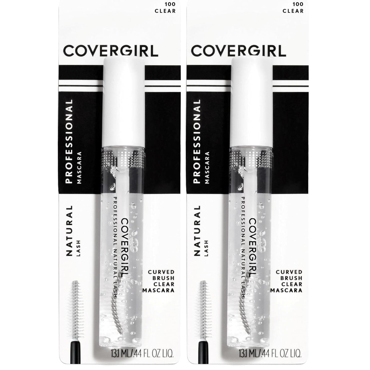 CoverGirl Professional Natural Lash Mascara, Clear [100] 0.34 oz (Pack of 2)