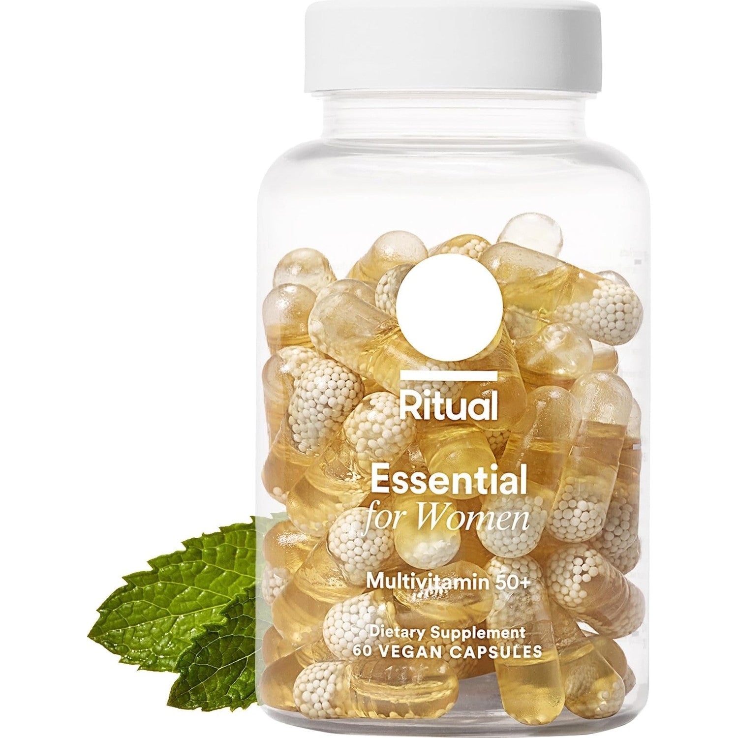 Ritual Women's 50+ Multivitamin - 60 Capsules - 30 Servings | Key Essential Vitamins and Minerals to Support Menopause, Energy, Heart, Bone, Brain Health* - Folate, DHA - Vegan - Mint