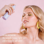 Naked Sundays SPF 50 Hydrating Glow Sunscreen Mist for Face, 75ml | No White Cast, makeup setting spray with Hyaluronic Acid, Vitamin E, Kakadu Plum, Non-Greasy, Vegan & Cruelty-Free