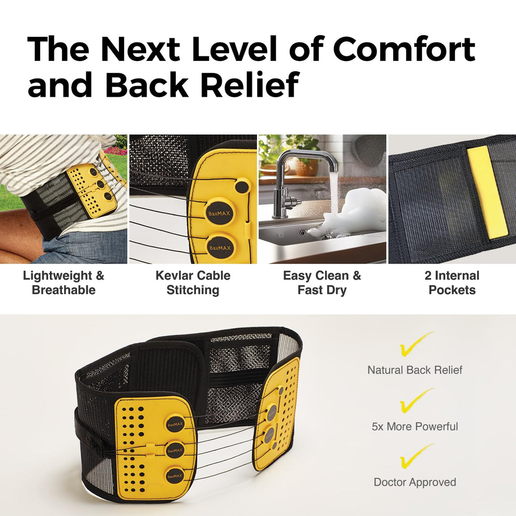 Buy now Adjustable Back Brace with 5-to-1 Compression Pulley System for Lumbar Support & Back Pain - Immediate Relief from Sciatica, Scoliosis, Bulging/Herniated Disc - Lightweight/Breathable, X-Large at indiglob india