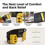 Buy now Adjustable Back Brace with 5-to-1 Compression Pulley System for Lumbar Support & Back Pain - Immediate Relief from Sciatica, Scoliosis, Bulging/Herniated Disc - Lightweight/Breathable, X-Large at indiglob india