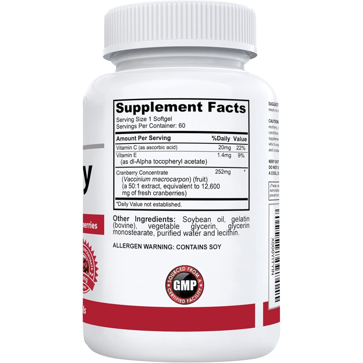 Buy now Nutracraft #1 Cranberry Extract Supplement for Bladder & Urinary Tract Support | 12,600 mg of Fresh Cranberries, Vitamin C & E and Polyphenols | Lab Tested & Easy to Swallow | 60 Softgels at indiglob india