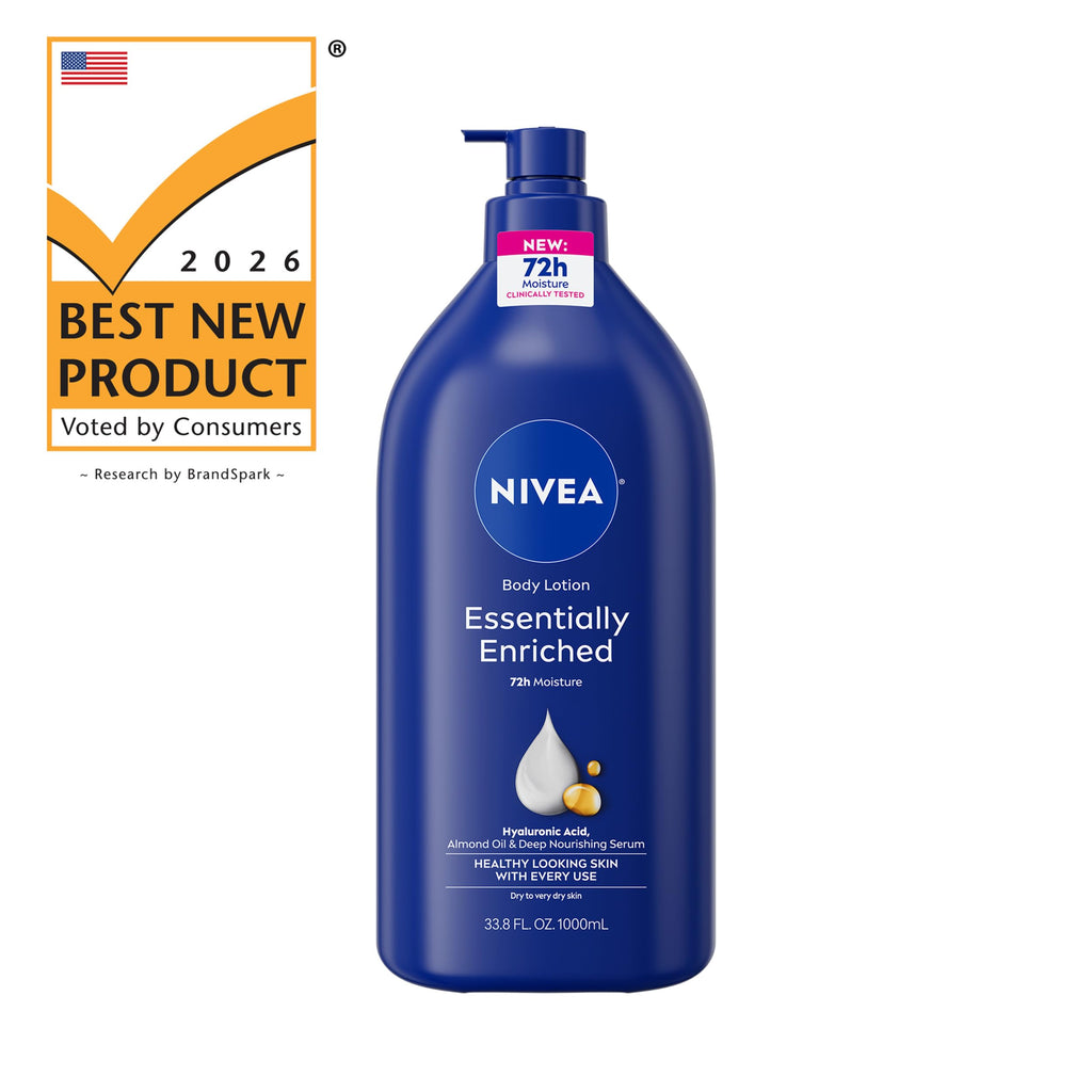 NIVEA Essentially Enriched Body Lotion Very Dry Skin, 33.8 Fl Oz Value Size
