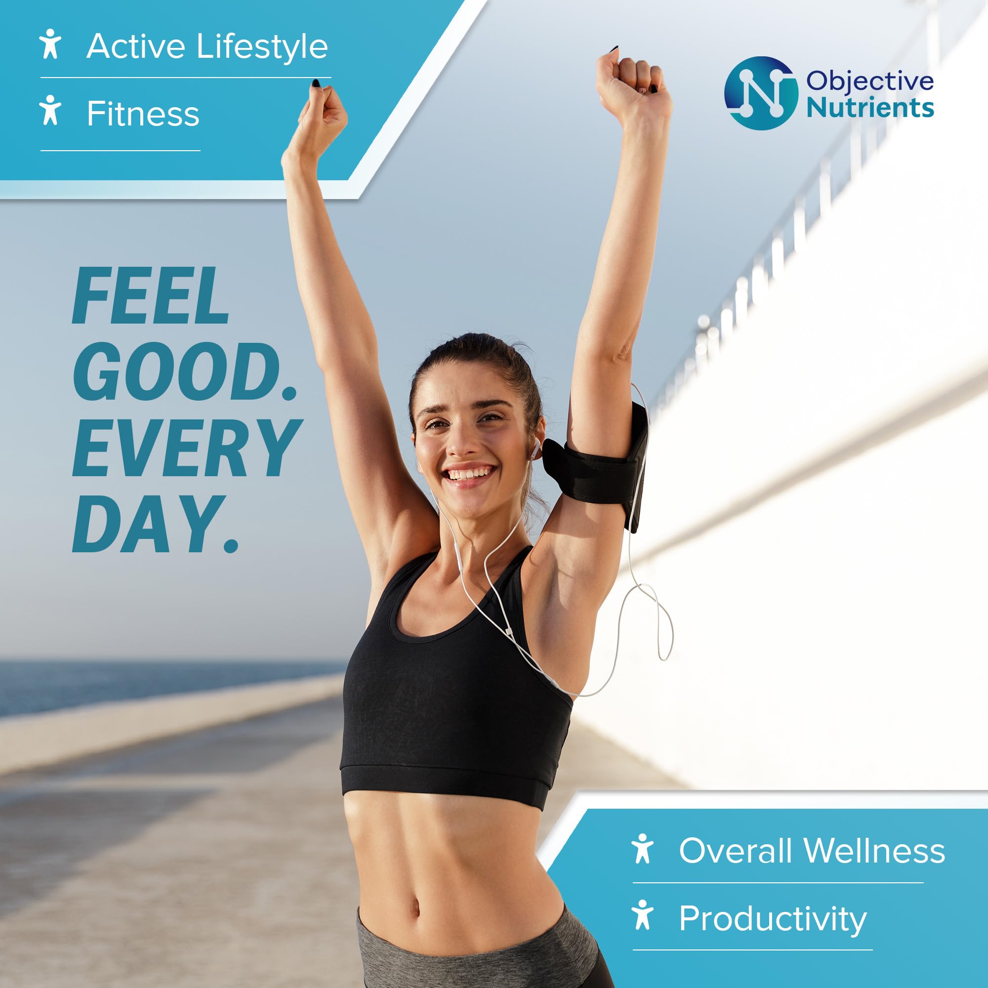 Objective Nutrients Thiamax TTFD Thiamine B1 Supplement | Vitamin B1 Supplement for Energy Focus | Highly Absorbable Vitamin B1 100mg with Magnesium – 60 Capsules
