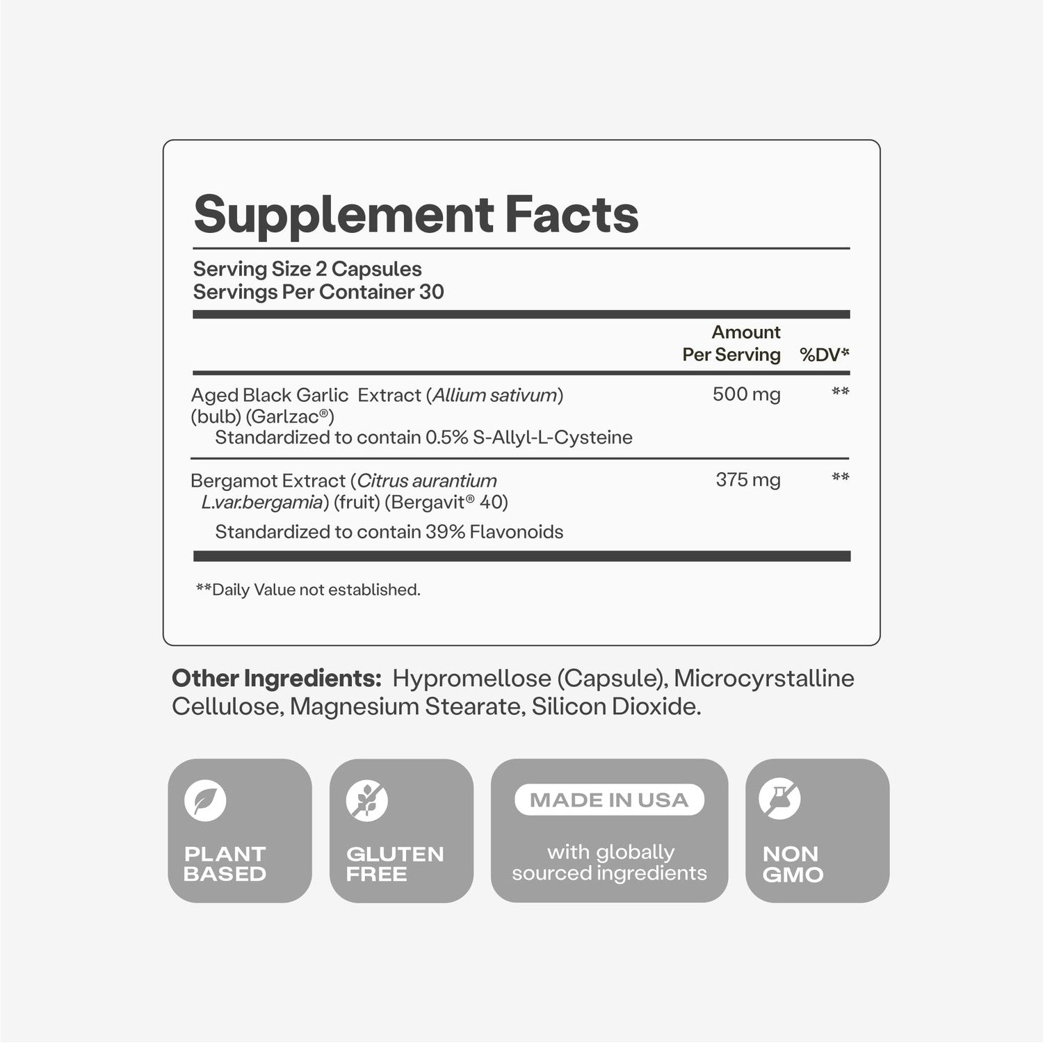 HumanN Cholesterol Health Daily Capsules, Lipid, & Liver Support, 60 Ct | Aged Black Garlic & Citrus Bergamot Extract, Clinically Studied Ingredients, Non-GMO, Once Daily, For Adults, Made in USA