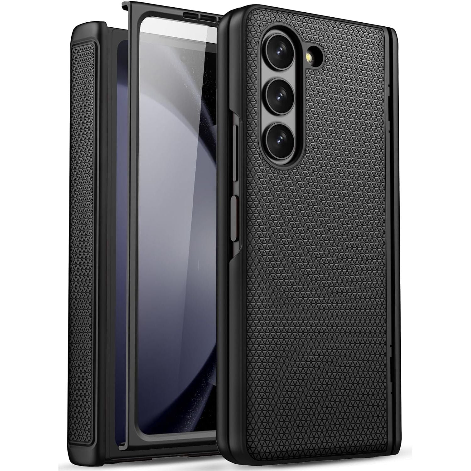 Buy now for Samsung Galaxy Z Fold 5 Case with Screen Protector & Hinge Protection, Slim Fit Shockproof Lightweight Durable Hard PC Cover Phone Case for Samsung Galaxy Z Fold 5 5G 2023, Black Z Fold 5 Slim Case Black at indiglob india