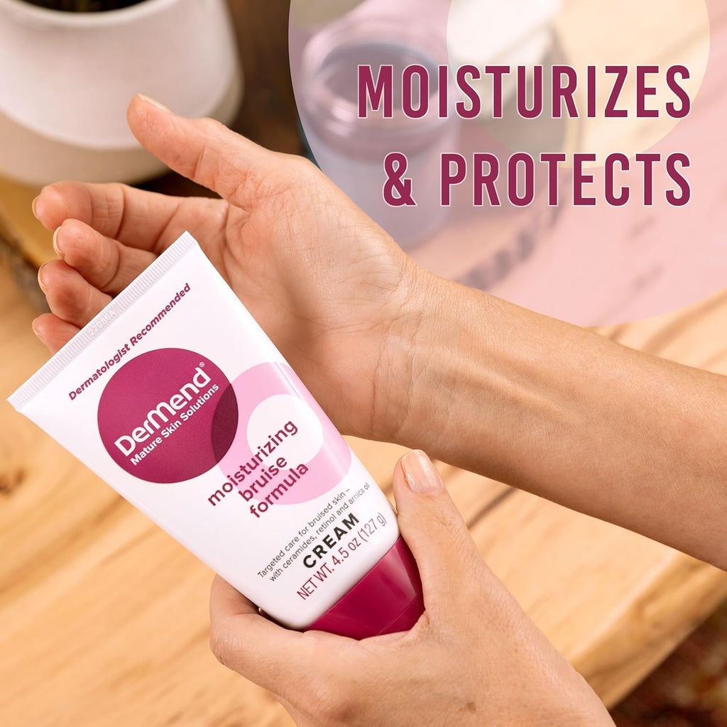 Dermend Arnica Bruise Cream with Vitamin K, 4.5 oz | For Thin & Mature Skin, Moisturizing Formula with Retinol, Ceramides & Arnica Oil, Dermatologist Recommended