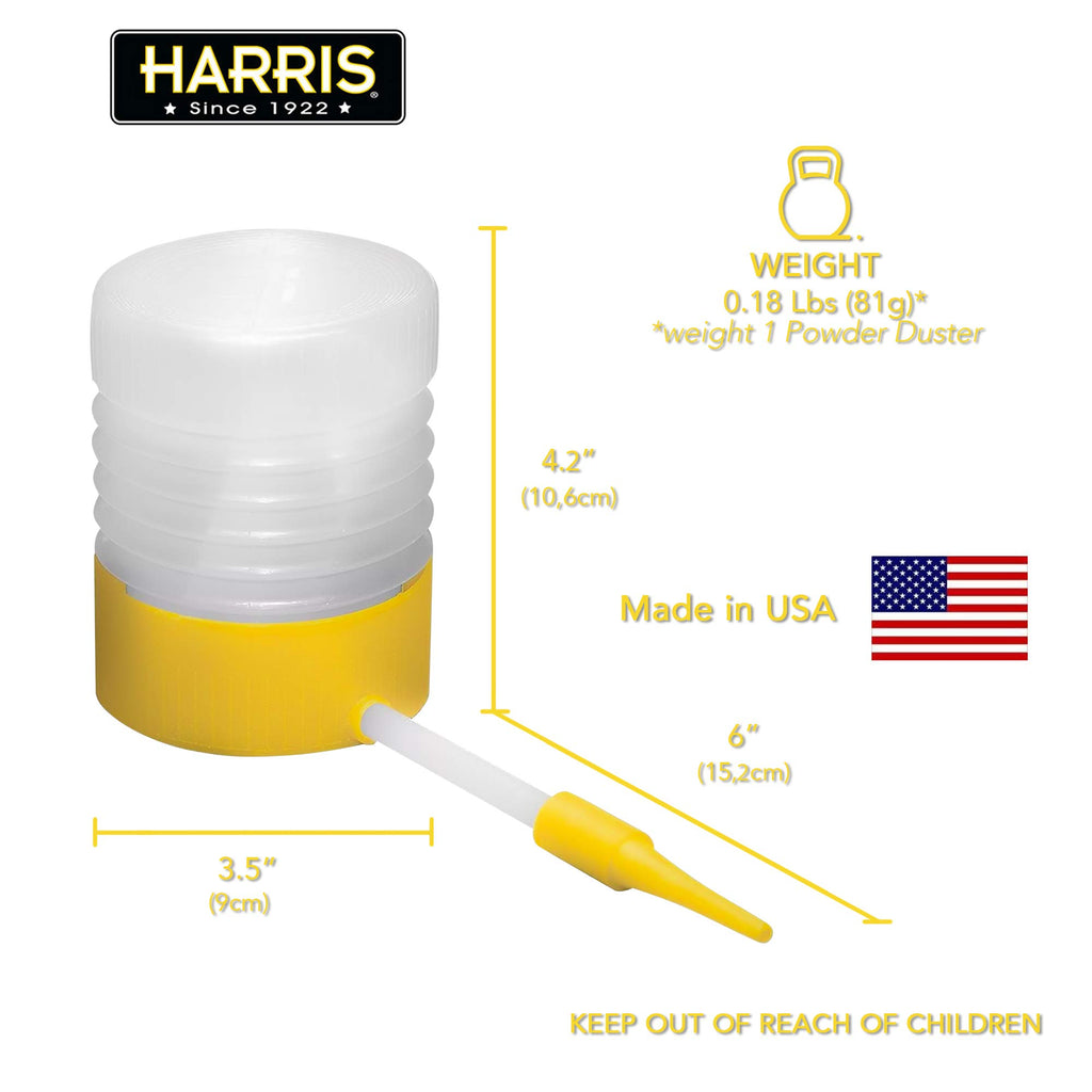 HARRIS Diatomaceous Earth Powder Duster with 6 Inch Extension Nozzle, for Easier Application of DE in Home & Outdoor Lawn and Garden Use
