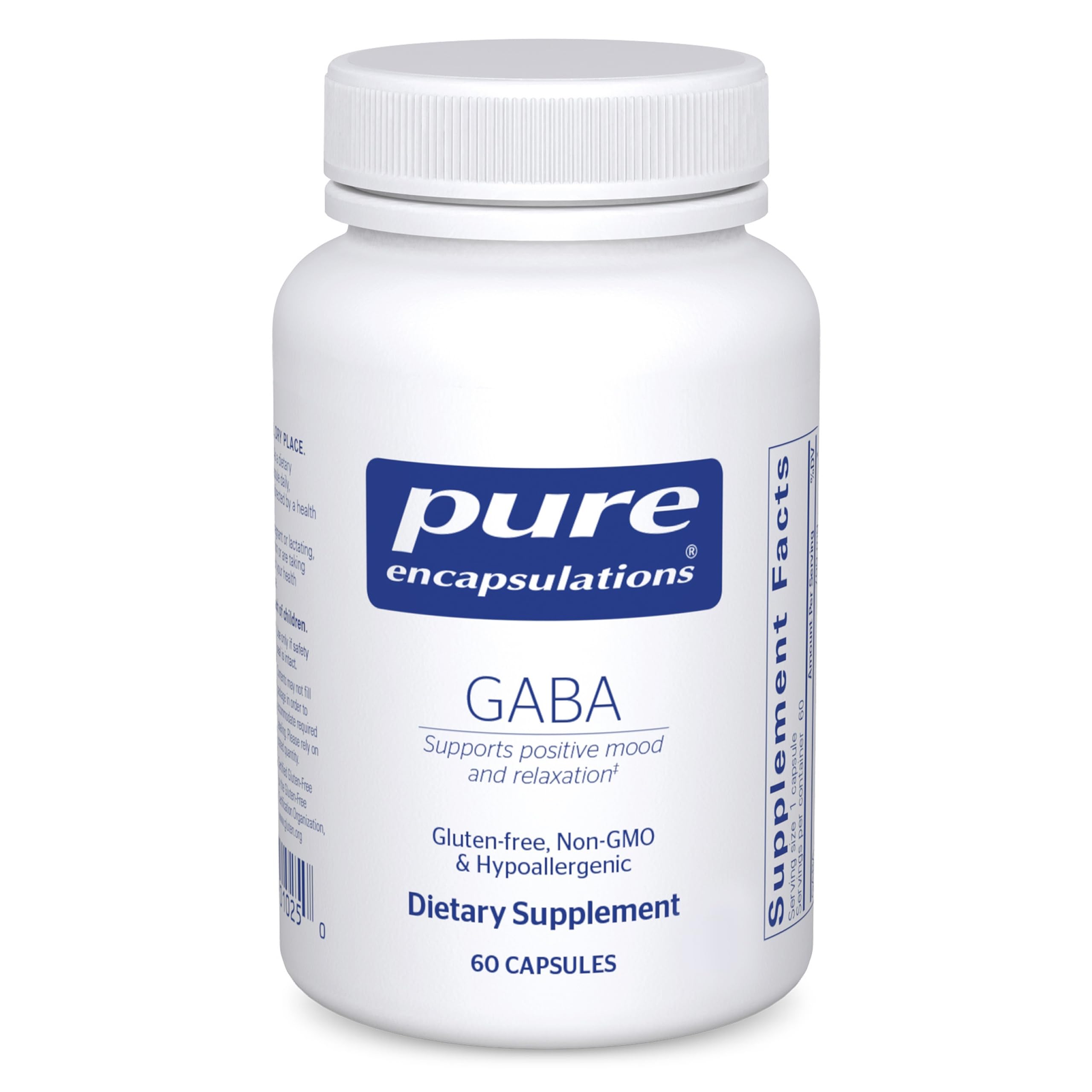 Pure Encapsulations GABA, 120 Capsules | Supplement to Support Relaxation and Moderation of Occasional Stress*, with Premium GABA Amino Acids