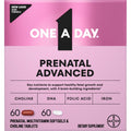One A Day Prenatal Advanced- Prenatal Vitamins with Folic Acid, Choline, DHA & Iron, Pregnancy Vitamins for Women to Support Baby’s Development, 60+60 Ct (120 Total Set) (Packaging May Vary)