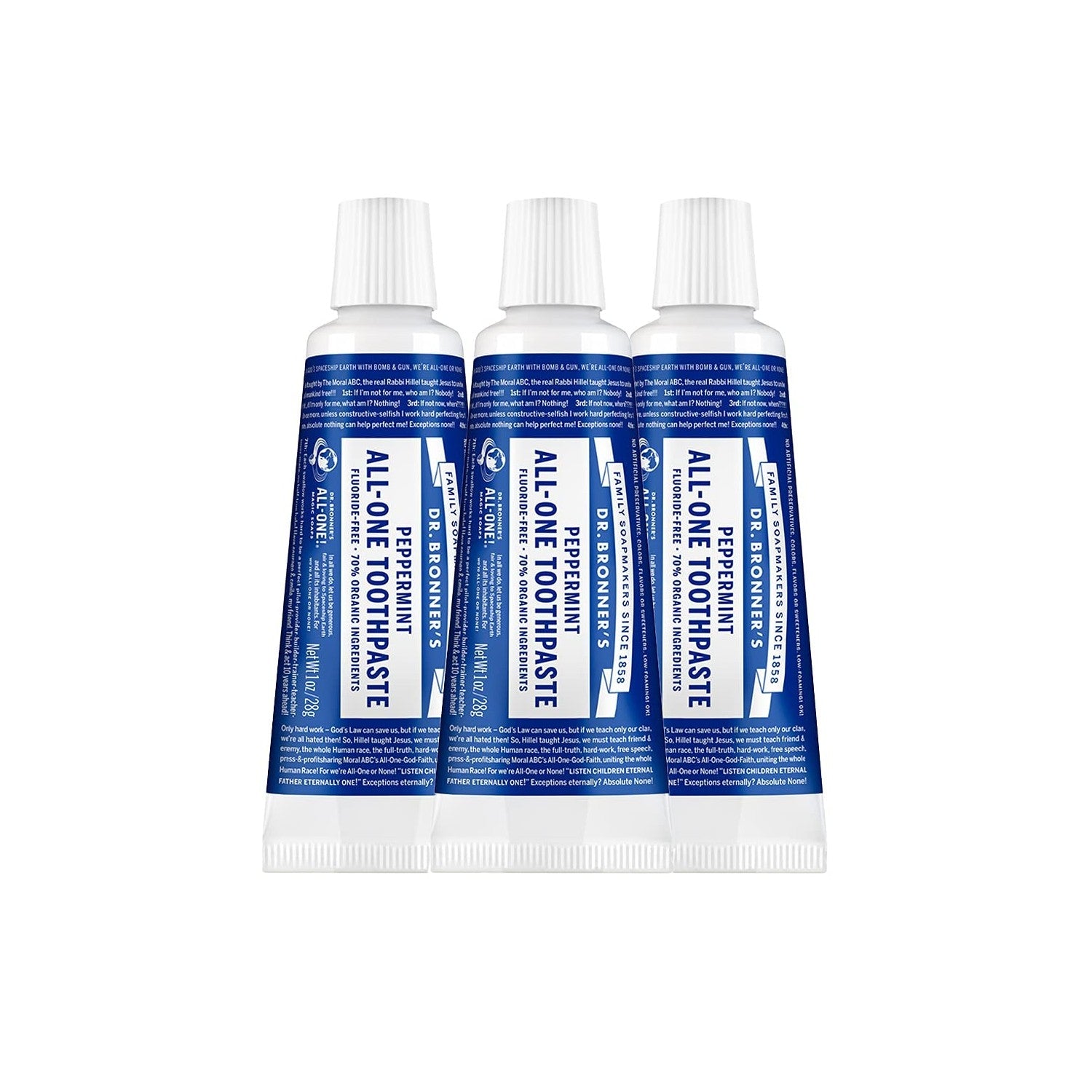 Buy now Dr. Bronnerâ€™s - All-One Toothpaste (Peppermint, 5 ounce) - 70% Organic Ingredients, Natural and Effective, Fluoride-Free, SLS-Free, Helps Freshen Breath, Reduce Plaque, Whiten Teeth, Vegan 3 Ounce (Pack of 1) Peppermint at indiglob india