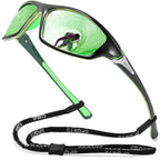 Buy now FAGUMA Sports Polarized Sunglasses For Men Cycling Driving Fishing UV400 Protection at indiglob india