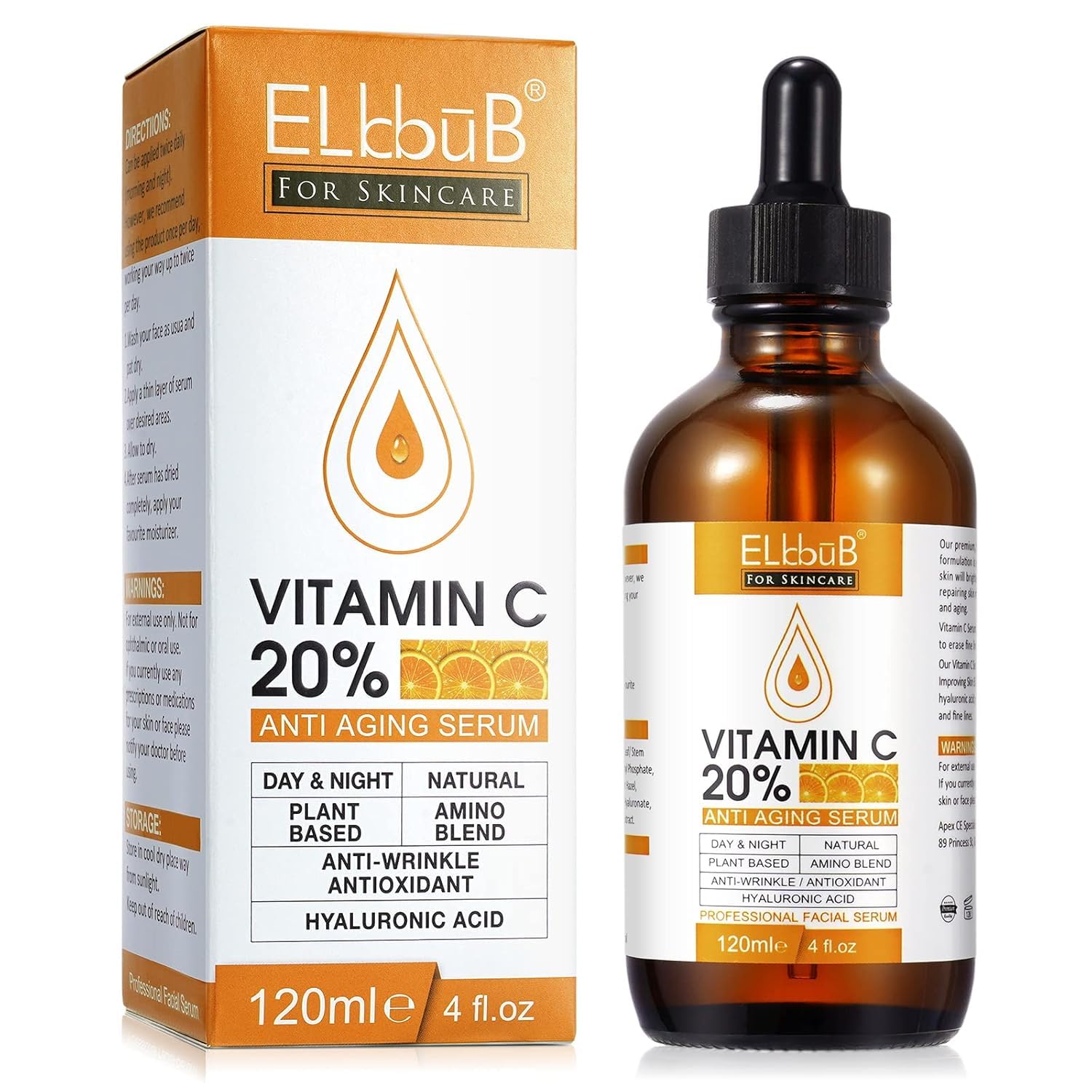 Buy now Premium 20% Vitamin C Serum For Face with Hyaluronic Acid, Retinol & Amino Acids - Boost Skin Collagen,Hydrate & Plump Skin, Anti Aging & Wrinkle Facial Serum at indiglob india