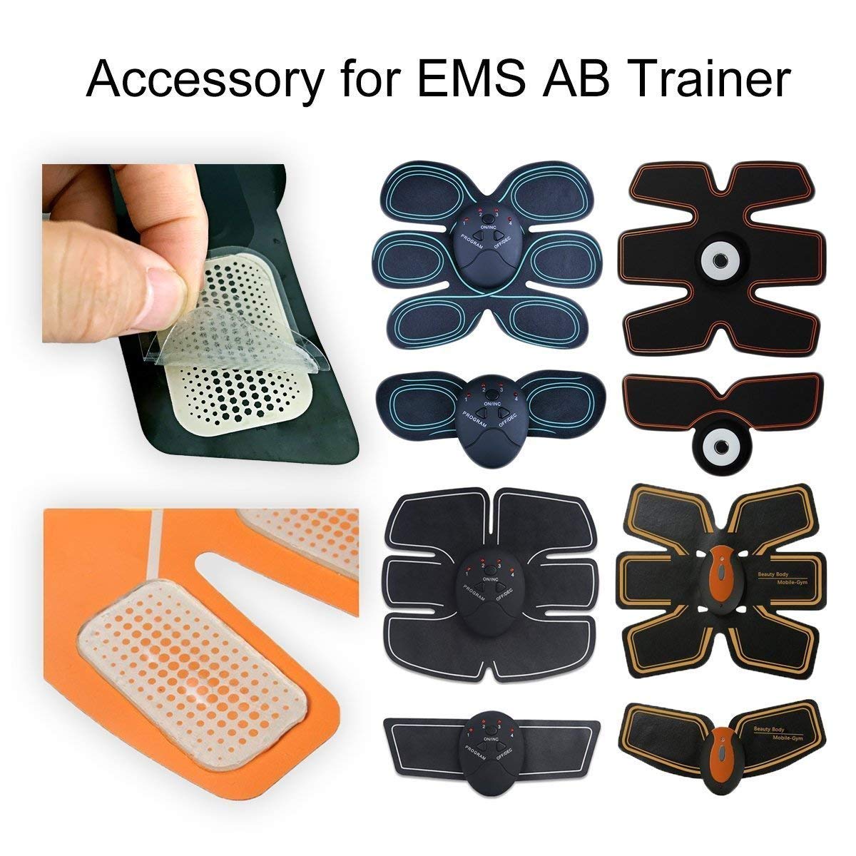 Buy now 50 Pcs/25 Packs Pads Abs Trainer Replacement Gel Sheet for Abdominal Muscle Trainer, Accessory for Ab Workout Toning Belt. at indiglob india