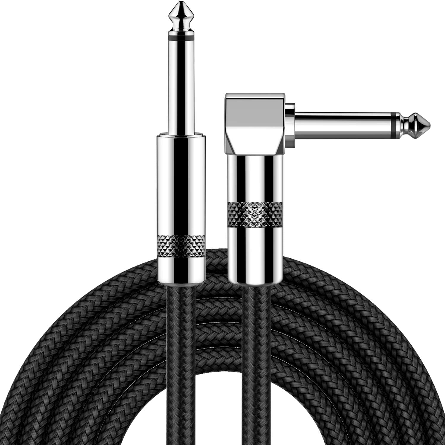Buy now New bee Guitar Cable 10ft Electric Instrument Bass AMP Cord for Electric Mandolin, Pro Audio (Right Angle to Straight, Black) 20FT Right at indiglob india