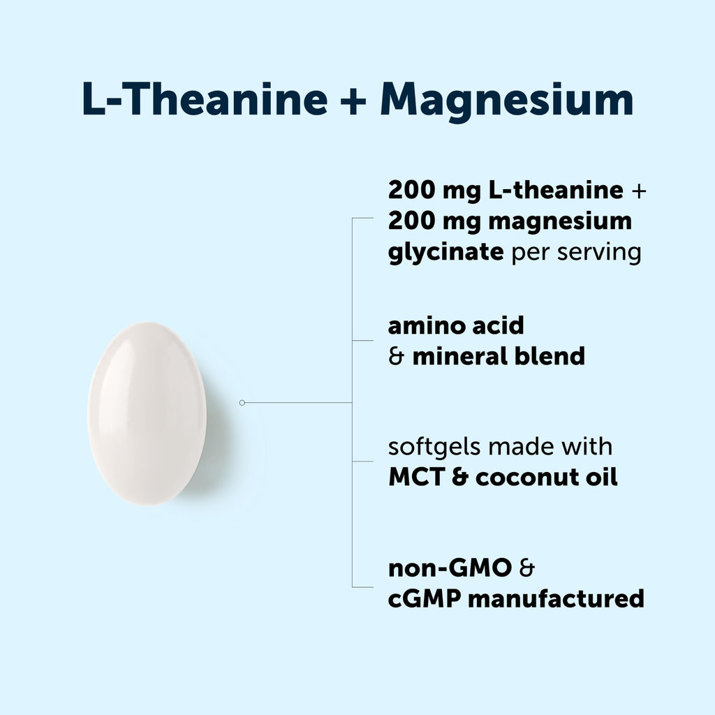 Micro Ingredients L-theanine 200mg Per Serving with Magnesium Glycinate | Made with Coconut & MCT Oil | 400 Softgels | 2-in-1 Formula | Amino Acid & Mineral Complex | Non-GMO, Gluten Free, Soy Free