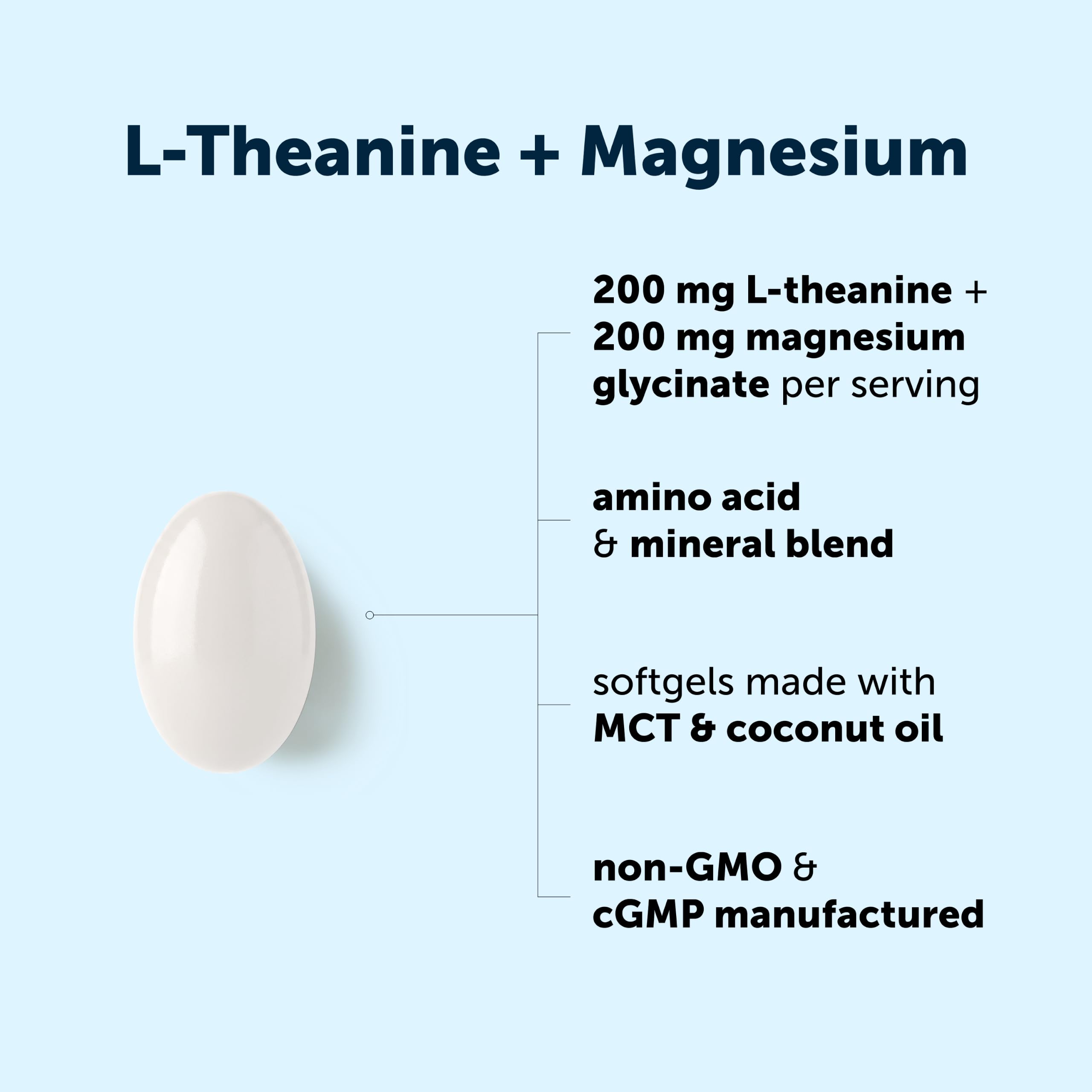 Micro Ingredients L-theanine 200mg Per Serving with Magnesium Glycinate | Made with Coconut & MCT Oil | 400 Softgels | 2-in-1 Formula | Amino Acid & Mineral Complex | Non-GMO, Gluten Free, Soy Free