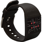 Buy now getDigital Binary Wrist Watch for Professionals with LED Lights - A Black Digital Clock That depicts The time as Binary Code Default at indiglob india