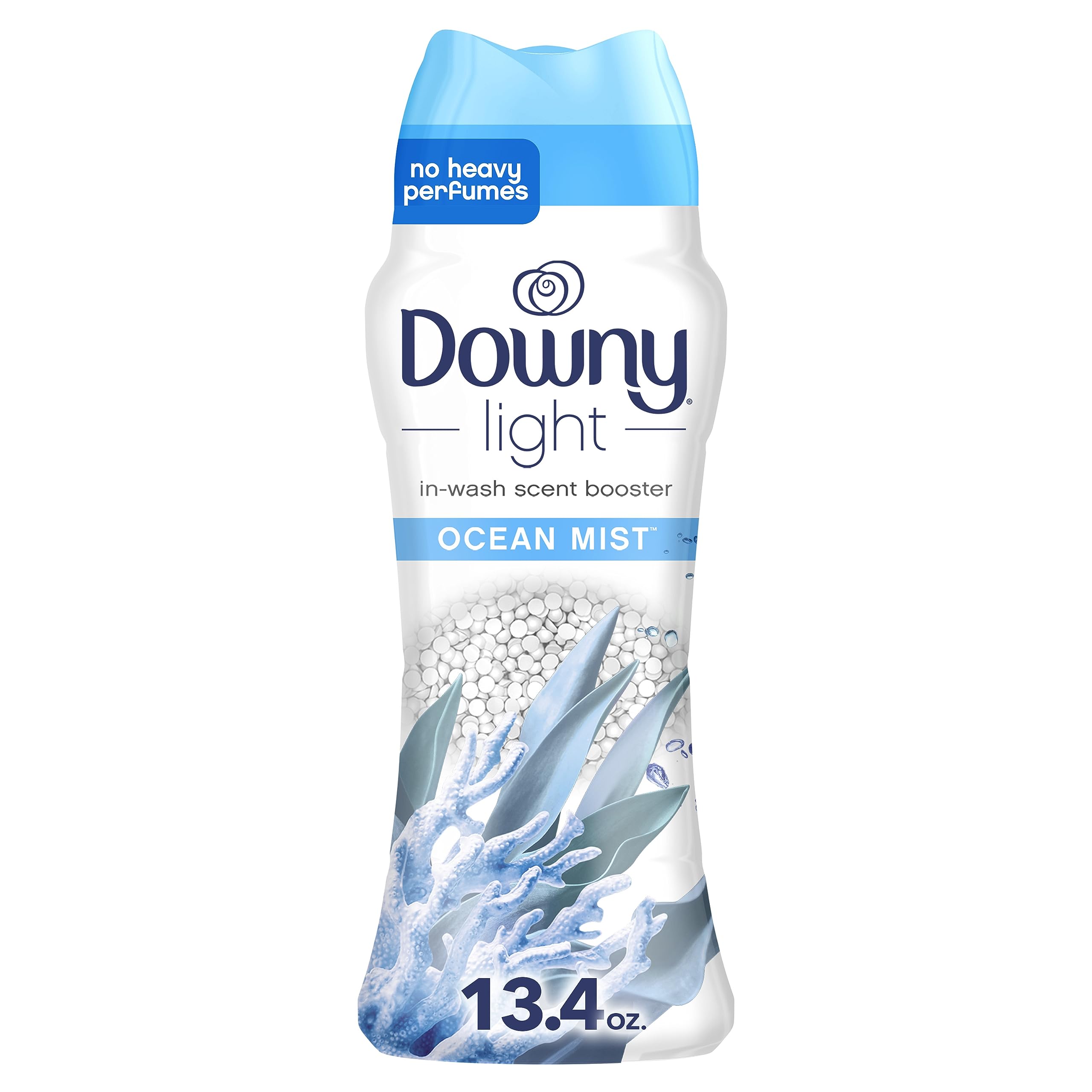 Buy now Downy Light Laundry Scent Booster Beads, Ocean Mist Scent, 24 OZ, In-Wash Fabric Beads Designed To Be Gentle With A Light Boost Of Scent, No Heavy Perfumes Ocean Mist 13.4 Ounce (Pack of 1) at indiglob india