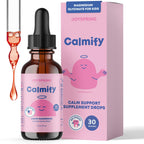 JoySpring Calmify Kids Magnesium Glycinate Drops, 30 Servings, 3+ | With L-theanine, chamomile and passion flower, supports non-drowsy calm and relaxation, sugar-free liquid, gentle daily use