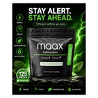 Maax Caffeine Energy Gum | 125mg of caffeine per piece | Spearmint | 125 total pieces per bag