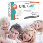 ONE-CARE Pen Tips, 32G x 4mm, Ultra-Fine, Twist-On Design, 100 Count