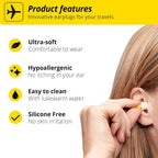 Buy now Alpine FlyFit - Earplugs for Pressure Relief & Preventing Ear Pain While Flying - Airplane Travel Essentials - Comfortable Reusable Hypoallergenic Earplugs with Ultra Soft Filter at indiglob india