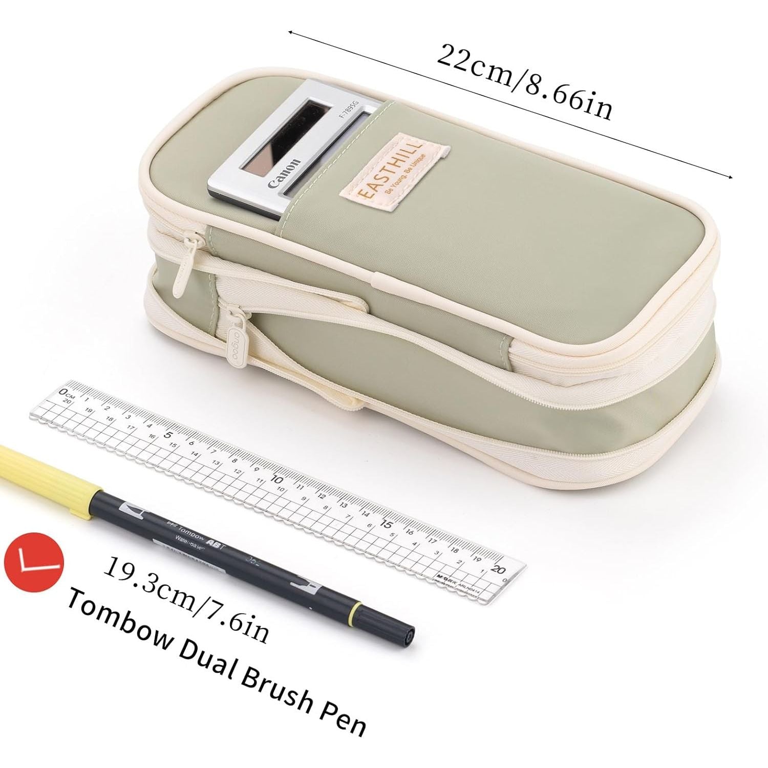 Buy now EASTHILL Big Capacity Pencil Case Large Pencil Pouch Stationery Pen Bag for Teen Girls-Green at indiglob india