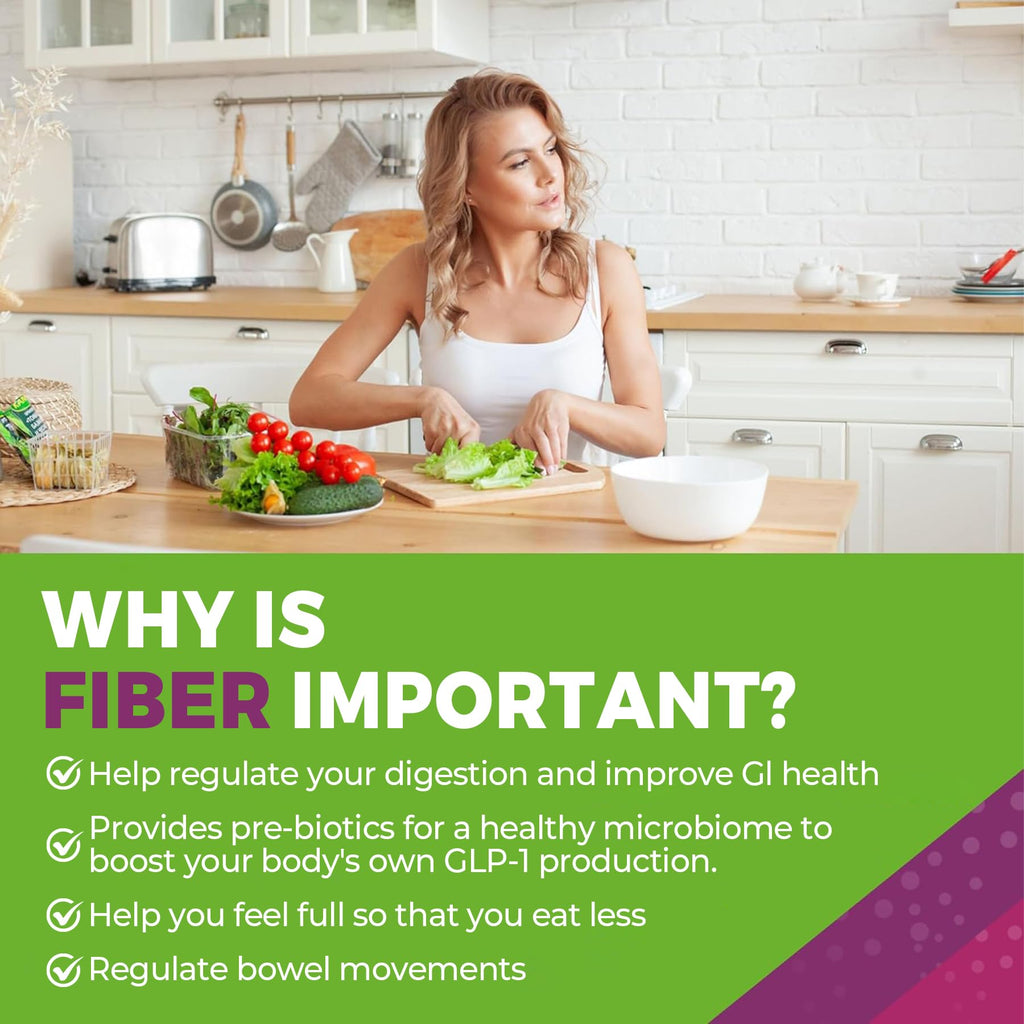 Fiber Gummies for Adults, GLP-1 Friendly 10g Prebiotic Fiber Gummies, 60Cts | Fiber Supplement + Enzymes, Probiotics & Betaine for Digestive & Gut Health and Regulate Bowel Movement, Vegan, Sugar Free