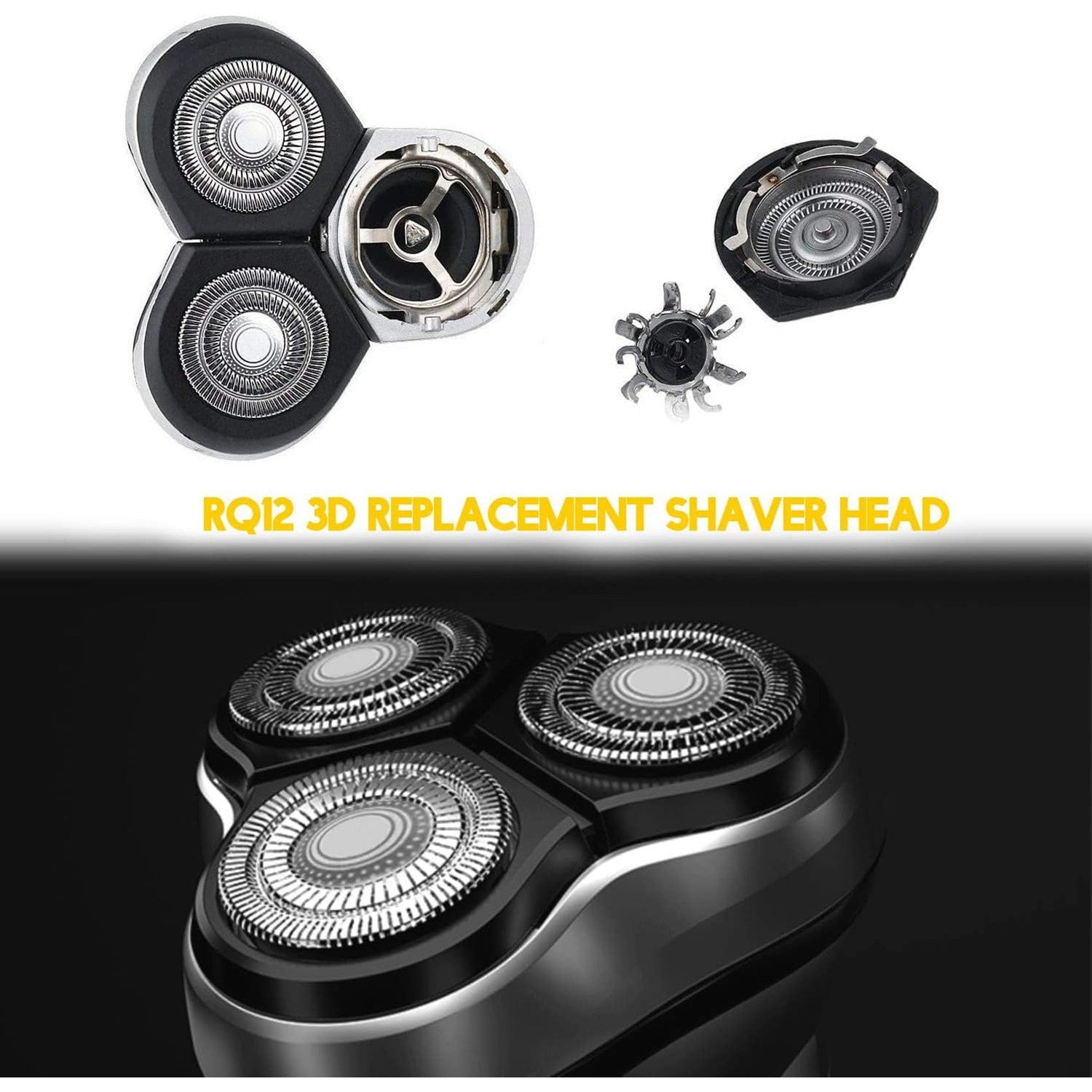 Buy now RQ12 Replacement Shaver Head Compatible with Philipss Norelcos RQ11 RQ10 Sensotouch 3D 1260X RQ1250 RQ1295 RQ1180 Arcitec Razor Shaving Unit Triple 3D at indiglob india