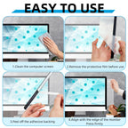 2 Pack Computer Monitor Memo Board, Acrylic Computer Monitor Sticky Note Holder, Transparent Side Panel Office Desk Organizer,Home Office Desk Accessories, Office Supplies for Women Men Computer ﻿