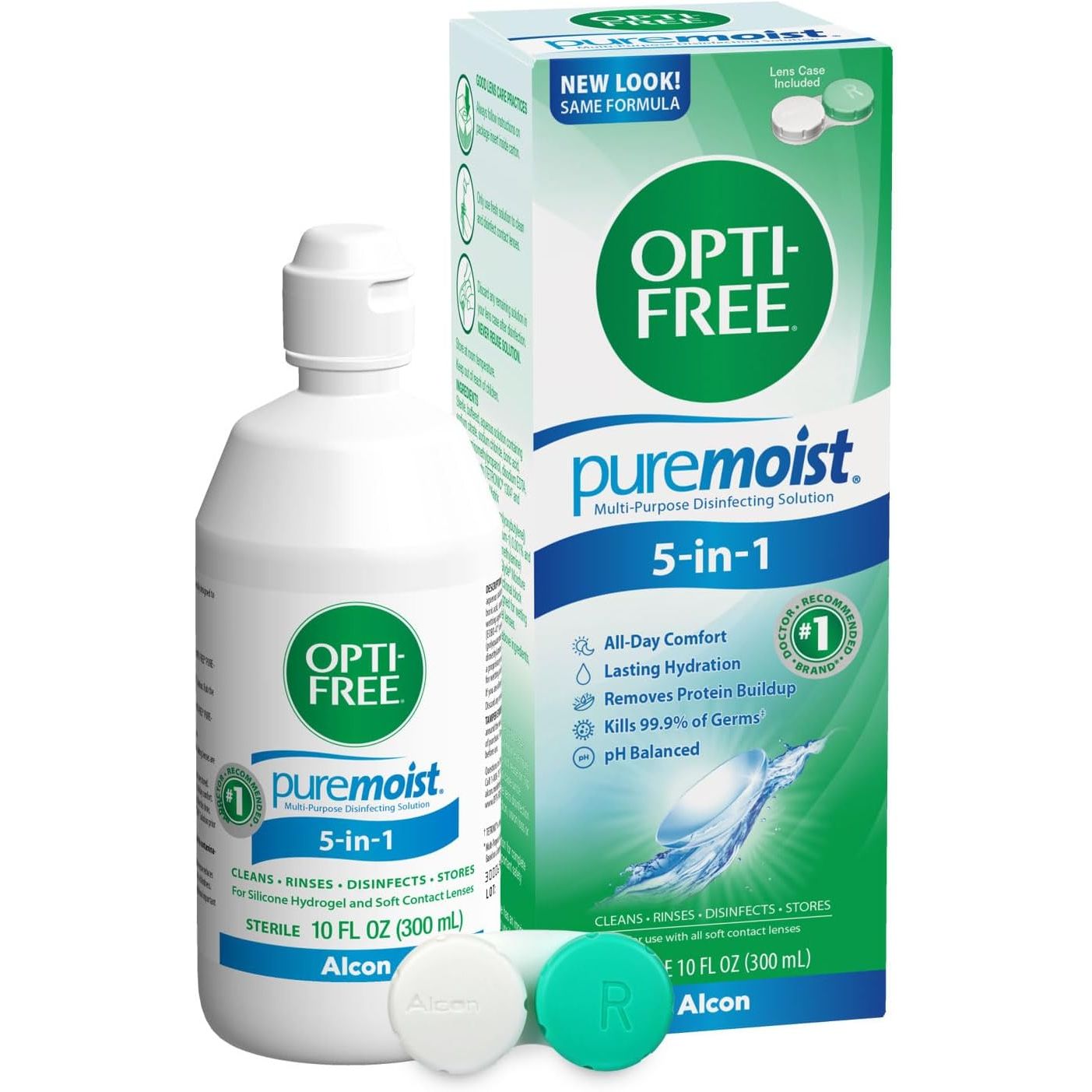 Buy now Opti-Free Puremoist Multi-Purpose Contact Lens Cleaning and Disinfecting Solution with Lens Case, 2 Fl Oz (Pack of 1) 10 Fl Oz (Pack of 1) at indiglob india