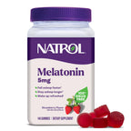 Natrol Melatonin 5 mg Gummies, Sleep Support for Adults, 90 Count | Supplement to Fall Asleep Faster & Stay Asleep Longer, Wake Up Refreshed, 100% Drug-Free, Strawberry-flavored, 90 Day Supply