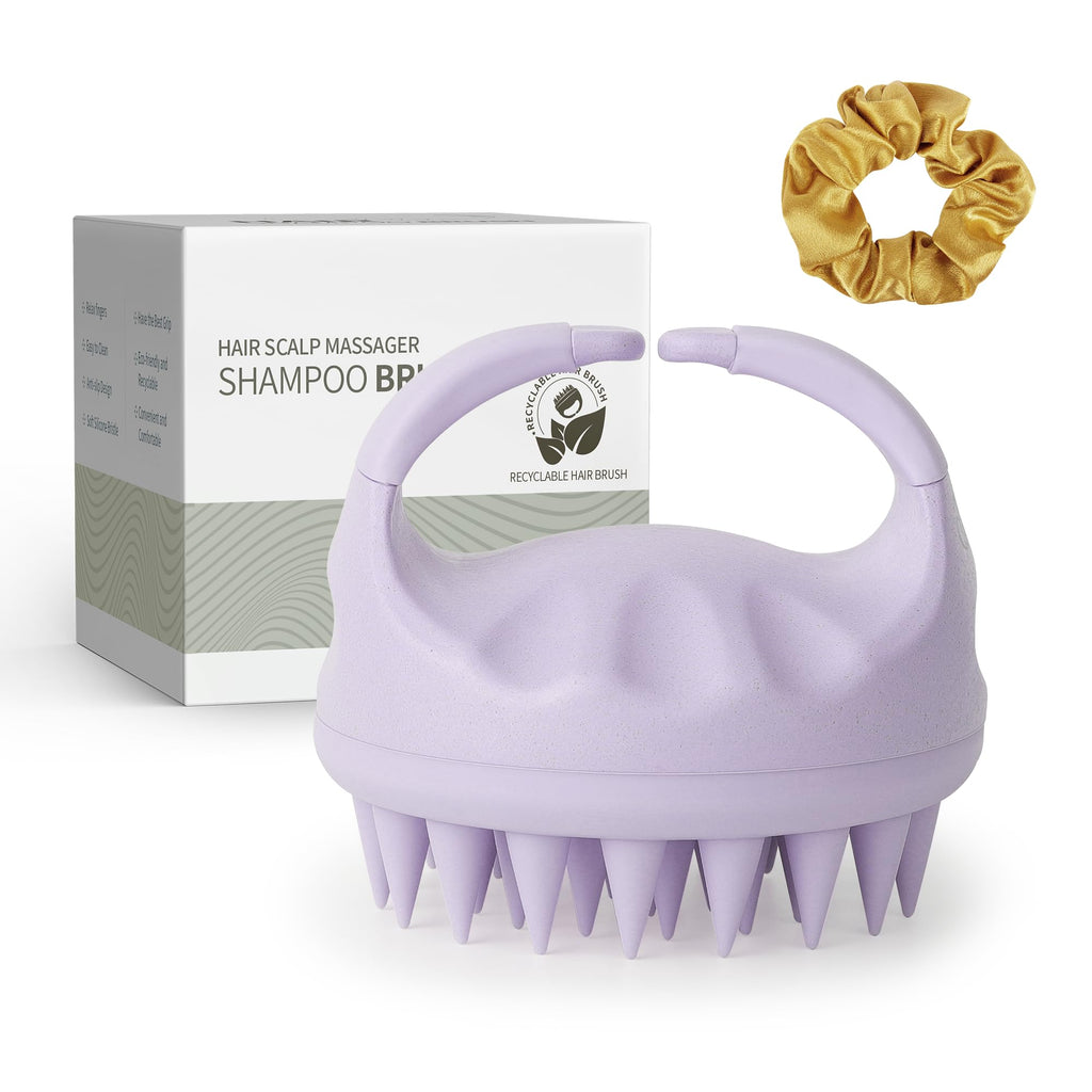 Buy now Sndyi Soft Silicone Scalp Massager for Dandruff Removal and Hair Growth - Wet Dry Scalp Exfoliator Brush for Scalp Care - Beige at indiglob india