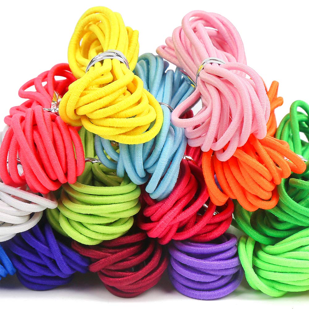 32 Yards 2mm Elastic Band Cord Bracelet String Rubber Rope 15 Colors 6.6ft/pcs for Bracelet,Beading,Jewelry Making by CCINEE