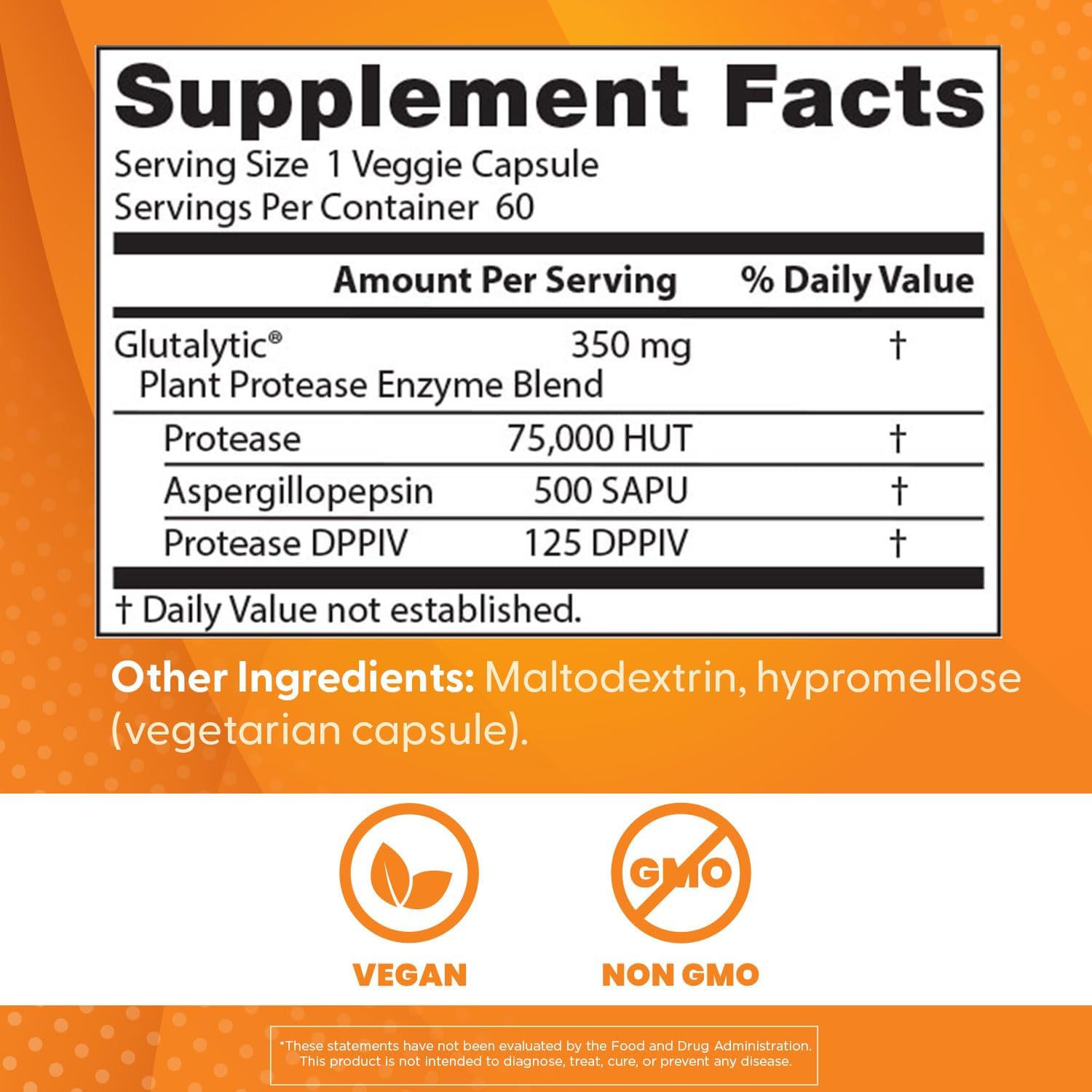 Buy now Doctor's Best Gluten Rescue with Glutalytic, Non-GMO, Vegan, 60 Count (Pack of 1) at indiglob india