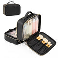 Buy now OCHEAL Makeup Bag, Double Layer Cosmetic Bag, Large Capacity New Look Clear Cosmetic Case for Women Travel Beauty Essentials, Multiple Compartments Makeup Case Organizer Zipper Pouch -Black Large 05_Black at indiglob india