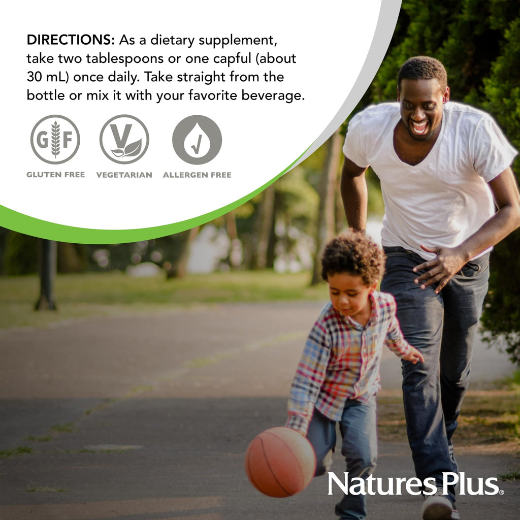 NaturesPlus Source of Life GOLD Multivitamin Liquid - 30 fl oz, Pack of 2 - Includes Vitamins D3, B12, K2 & Over 120 Whole Food Nutrients - 60 Total Servings